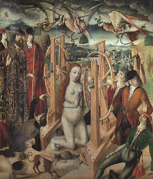 GALLEGO, Fernando The Martyrdom of Saint Catherine fg Spain oil painting art
